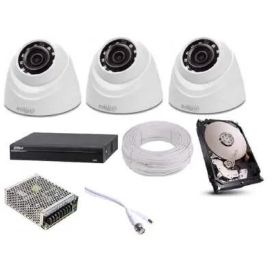 Dahua CCTV Security Cameras / Dahua 3 Cameras Installation Kit