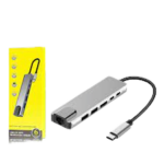 USB C Hub USB Type C 8 in 1 Hub with Detachable Connector, 4K HDMI, Ethernet, SD/MicroSD Card Reader, Up to 100W,