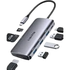 USB C Hub, 5 in 1 USB C 4K@32Hz HDMI Adapter with Ethernet Port - Image 2